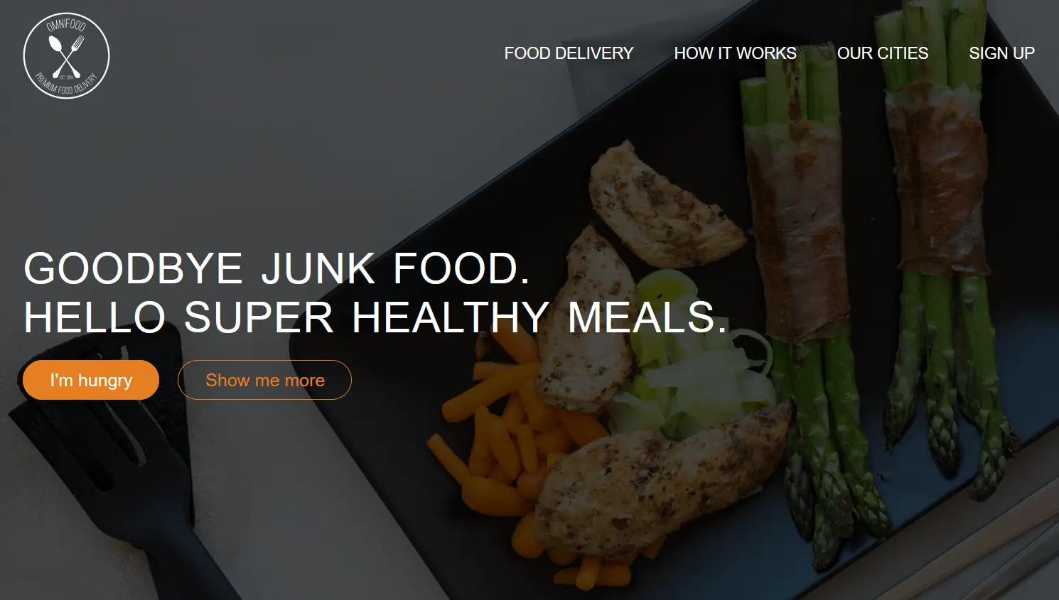 Screenshot of Omnifood Website